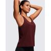 imageCRZ YOGA Pima Cotton Scoop Neck Tank Racerback Workout Tops for Women Soft Casual Basic Sleeveless ShirtsRed Merlot