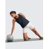imageCRZ YOGA Pima Cotton Scoop Neck Tank Racerback Workout Tops for Women Soft Casual Basic Sleeveless ShirtsTrue Navy