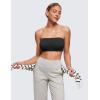 imageCRZ YOGA Softhold Womens Double Lined Strapless Bralettes  Tube Tops Bandeau Unlined Wireless Stretchy TShirt Everyday BraBlack