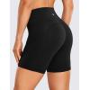 imageCRZ YOGA Womens Naked Feeling Light Running Shorts 6 Inches  High Waisted Gym Biker Compression Shorts with PocketsBlack