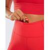 imageCRZ YOGA Womens Naked Feeling Light Running Shorts 6 Inches  High Waisted Gym Biker Compression Shorts with PocketsDeep Red