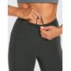 imageCRZ YOGA Womens Naked Feeling Light Running Shorts 6 Inches  High Waisted Gym Biker Compression Shorts with PocketsGrey Olive
