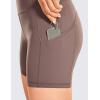 imageCRZ YOGA Womens Naked Feeling Light Running Shorts 6 Inches  High Waisted Gym Biker Compression Shorts with PocketsLimonite