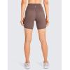 imageCRZ YOGA Womens Naked Feeling Light Running Shorts 6 Inches  High Waisted Gym Biker Compression Shorts with PocketsLimonite