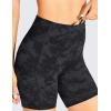 imageCRZ YOGA Womens Naked Feeling Light Running Shorts 6 Inches  High Waisted Gym Biker Compression Shorts with PocketsTie Dye Smoke Ink