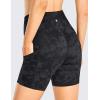 imageCRZ YOGA Womens Naked Feeling Light Running Shorts 6 Inches  High Waisted Gym Biker Compression Shorts with PocketsTie Dye Smoke Ink