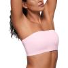 imageCRZ YOGA Softhold Womens Double Lined Strapless Bralettes  Tube Tops Bandeau Unlined Wireless Stretchy TShirt Everyday BraStrawberry Pink