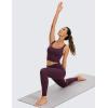 imageCRZ YOGA Butterluxe Womens V Neck Longline Sports Bra  U Back Padded Crop Workout Tank Tops with Built in PadsDeep Purple