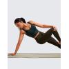 imageCRZ YOGA Butterluxe Womens V Neck Longline Sports Bra  U Back Padded Crop Workout Tank Tops with Built in PadsGreen Tiedye Flowers