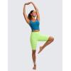 imageCRZ YOGA Butterluxe Womens V Neck Longline Sports Bra  U Back Padded Crop Workout Tank Tops with Built in PadsSupersonic Blue