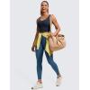 imageCRZ YOGA Butterluxe Womens V Neck Longline Sports Bra  U Back Padded Crop Workout Tank Tops with Built in PadsTrue Navy
