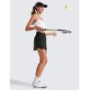 imageCRZ YOGA Dolphin Golf Skirts for Women A Line High Waisted Casual Athletic Mini Tennis Pickleball Skort with Zipper PocketBlack