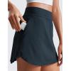 imageCRZ YOGA Dolphin Golf Skirts for Women A Line High Waisted Casual Athletic Mini Tennis Pickleball Skort with Zipper PocketTrue Navy