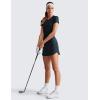 imageCRZ YOGA Dolphin Golf Skirts for Women A Line High Waisted Casual Athletic Mini Tennis Pickleball Skort with Zipper PocketTrue Navy