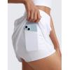 imageCRZ YOGA Dolphin Golf Skirts for Women A Line High Waisted Casual Athletic Mini Tennis Pickleball Skort with Zipper PocketWhite