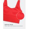 imageCRZ YOGA Softness Mold Butterluxe Longline Sports Bras for Women  Molded Cup V Neck Yoga Clothes Workout Crop Tank TopDeep Red