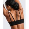 imageCRZ YOGA Softness Mold Butterluxe V Neck Sports Bras for Women  Workout Top Double Spaghetti Straps Wireless Yoga ClothesBlack