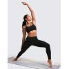 imageCRZ YOGA Softness Mold Butterluxe V Neck Sports Bras for Women  Workout Top Double Spaghetti Straps Wireless Yoga ClothesBlack