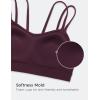 imageCRZ YOGA Softness Mold Butterluxe V Neck Sports Bras for Women  Workout Top Double Spaghetti Straps Wireless Yoga ClothesDeep Purple