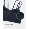 imageCRZ YOGA Softness Mold Butterluxe V Neck Sports Bras for Women  Workout Top Double Spaghetti Straps Wireless Yoga ClothesTrue Navy