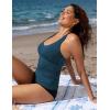 imageCRZ YOGA Tankini Tops for Women Crossover Adjustable Tie Back Bathing Suits Swimsuit Only No Bottom PaddedInsignia Blue