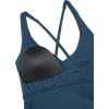imageCRZ YOGA Tankini Tops for Women Crossover Adjustable Tie Back Bathing Suits Swimsuit Only No Bottom PaddedInsignia Blue