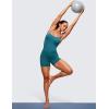 imageCRZ YOGA Womens Butterluxe Athletic Adjustable Strap Rompers Workout One Piece Sleeveless Jumpsuits Padded Bodysuit ShortsBorealis Green