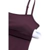 imageCRZ YOGA Womens Butterluxe Athletic Adjustable Strap Rompers Workout One Piece Sleeveless Jumpsuits Padded Bodysuit ShortsDeep Purple