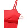 imageCRZ YOGA Womens Butterluxe Athletic Adjustable Strap Rompers Workout One Piece Sleeveless Jumpsuits Padded Bodysuit ShortsDeep Red