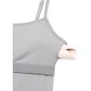 imageCRZ YOGA Womens Butterluxe Athletic Adjustable Strap Rompers Workout One Piece Sleeveless Jumpsuits Padded Bodysuit ShortsGull Gray