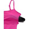 imageCRZ YOGA Womens Butterluxe Athletic Adjustable Strap Rompers Workout One Piece Sleeveless Jumpsuits Padded Bodysuit ShortsHibiscus Purple