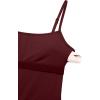 imageCRZ YOGA Womens Butterluxe Athletic Adjustable Strap Rompers Workout One Piece Sleeveless Jumpsuits Padded Bodysuit ShortsRed Merlot