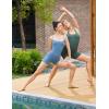 imageCRZ YOGA Womens Butterluxe Athletic Adjustable Strap Rompers Workout One Piece Sleeveless Jumpsuits Padded Bodysuit ShortsUniverse Blue