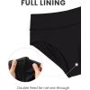 imageCRZ YOGA Womens High Waisted Bikini Bottom Full Coverage Tummy Control Bathing Suit Wide Waistband Swimsuit Swim BriefsBlack