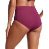imageCRZ YOGA Womens High Waisted Bikini Bottom Full Coverage Tummy Control Bathing Suit Wide Waistband Swimsuit Swim BriefsFuchsia