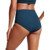 imageCRZ YOGA Womens High Waisted Bikini Bottom Full Coverage Tummy Control Bathing Suit Wide Waistband Swimsuit Swim BriefsInsignia Blue