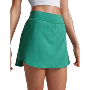 imageCRZ YOGA Dolphin Golf Skirts for Women A Line High Waisted Casual Athletic Mini Tennis Pickleball Skort with Zipper PocketCascadia Green