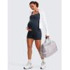 imageCRZ YOGA Butterluxe Maternity Workout Romper for Women Casual Spaghetti Strap Shorts Jumpsuit Pregnancy Tank Top BodysuitTrue Navy