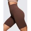 imageCRZ YOGA Womens Butterluxe Biker Shorts 8 Inches  High Waisted Workout Running Volleyball Spandex YogaCoffee Brown