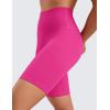 imageCRZ YOGA Womens Butterluxe Biker Shorts 8 Inches  High Waisted Workout Running Volleyball Spandex YogaHibiscus Purple