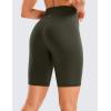 imageCRZ YOGA Womens Butterluxe Biker Shorts 8 Inches  High Waisted Workout Running Volleyball Spandex YogaOlive Green