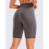 imageCRZ YOGA Womens Butterluxe Biker Shorts 8 Inches  High Waisted Workout Running Volleyball Spandex YogaTornado Grey