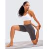 imageCRZ YOGA Womens Butterluxe Biker Shorts 8 Inches  High Waisted Workout Running Volleyball Spandex YogaTornado Grey