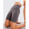 imageCRZ YOGA Womens Butterluxe Biker Shorts 8 Inches  High Waisted Workout Running Volleyball Spandex YogaTornado Grey