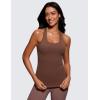 imageCRZ YOGA Womens Butterluxe Yoga Workout Tank Tops Racerback Sleeveless Camisole Athletic Gym ShirtsCoffee Brown