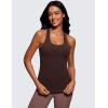 imageCRZ YOGA Womens Butterluxe Yoga Workout Tank Tops Racerback Sleeveless Camisole Athletic Gym ShirtsHot Fudge Brown