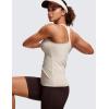 imageCRZ YOGA Womens Butterluxe Yoga Workout Tank Tops Racerback Sleeveless Camisole Athletic Gym ShirtsMojave Tan