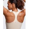 imageCRZ YOGA Womens Butterluxe Yoga Workout Tank Tops Racerback Sleeveless Camisole Athletic Gym ShirtsMojave Tan