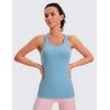 imageCRZ YOGA Womens Butterluxe Yoga Workout Tank Tops Racerback Sleeveless Camisole Athletic Gym ShirtsPure Blue