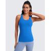 imageCRZ YOGA Womens Butterluxe Yoga Workout Tank Tops Racerback Sleeveless Camisole Athletic Gym ShirtsSparkle Blue